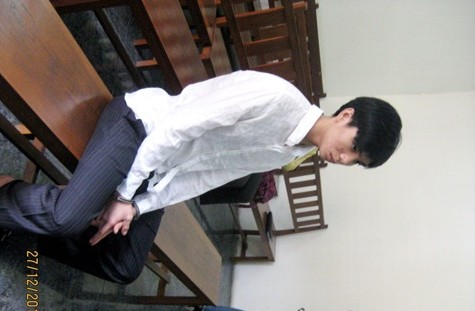 Bị cáo Phong tại tòa